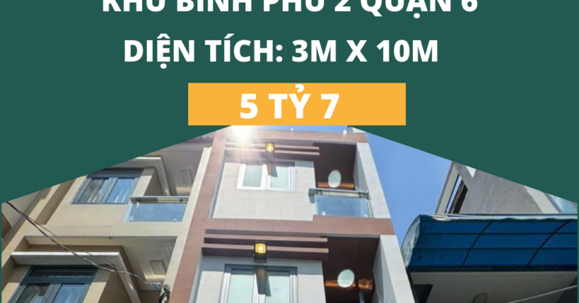 Nhà mặt tiền nội bộ khu Bình Phú 2, P10, Quận 6