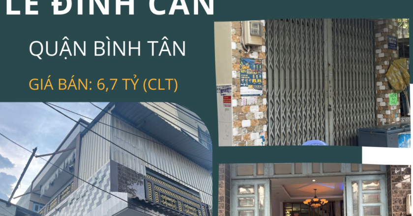 Cơ hội đầu tư đặc biệt – Bán nhà hẻm Lê Đình Cẩn, gần chợ Lê Đình Cẩn