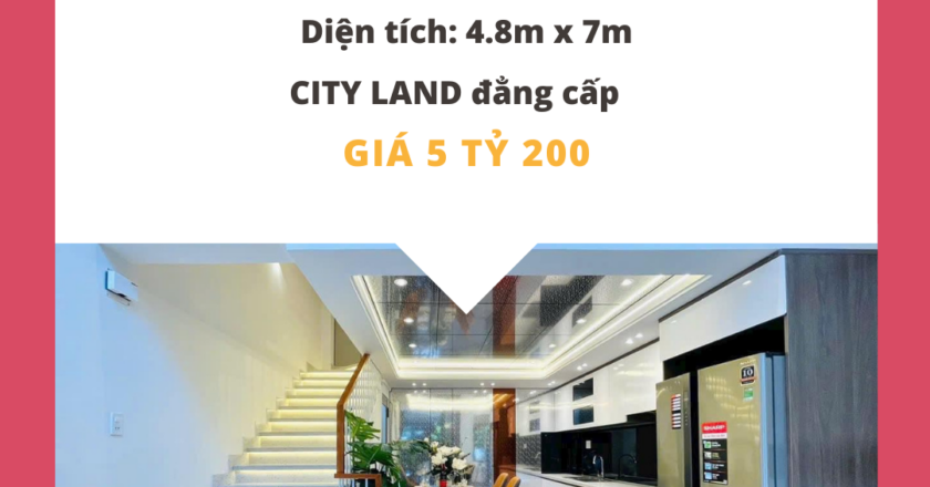 Siêu phẩm nhà phố tại CITY LAND – Gò Vấp